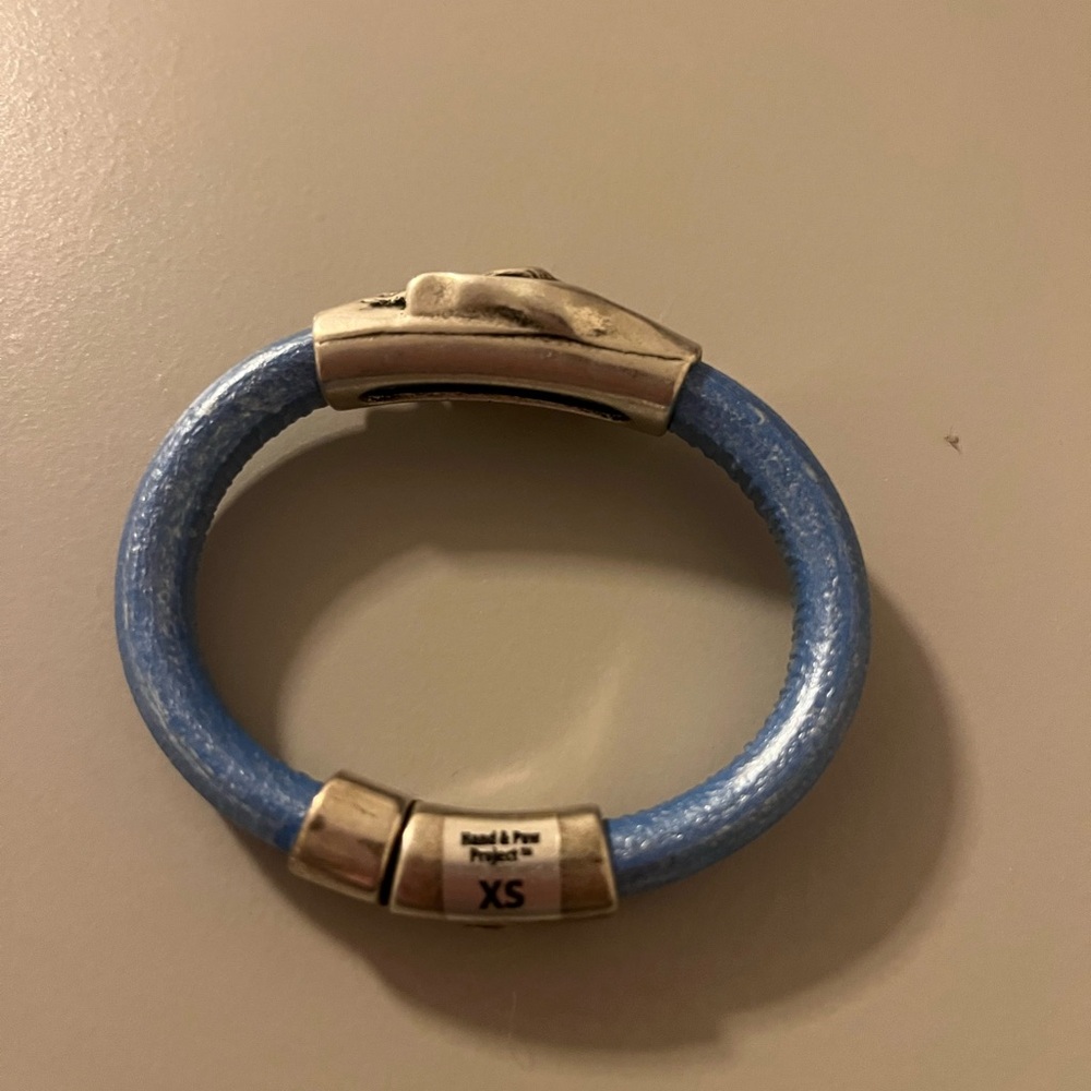 Silver and Blue Hand and Paw Bracelet - Picture 3 of 3